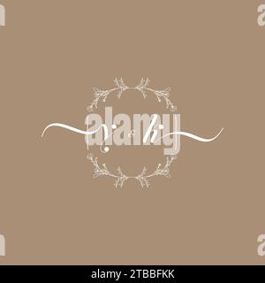 YK handwriting logo of initial signature, wedding and fashion concept design Stock Vector