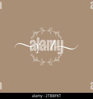 YL handwriting logo of initial signature, wedding and fashion concept design Stock Vector