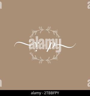 YP handwriting logo of initial signature, wedding and fashion concept design Stock Vector
