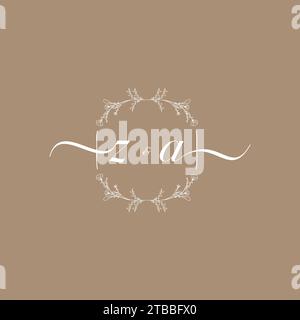 ZA handwriting logo of initial signature, wedding and fashion concept design Stock Vector