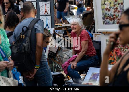 Artist on Montmartre in Paris Stock Photo