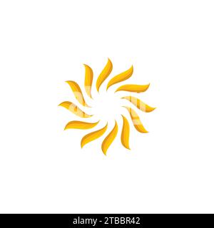 Sun Logo Simple Design Stock Vector