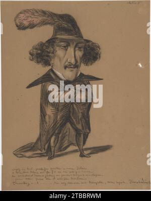 Caricature (Jean Baptiste Chollet?) 1960 by Anonymous, French, 19th century Stock Photo