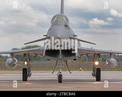 Head On With A Eurofighter Typhoon Up Close And Personal At RAF Coningsby, Lincolnshire, England 01.07.2020 Stock Photo