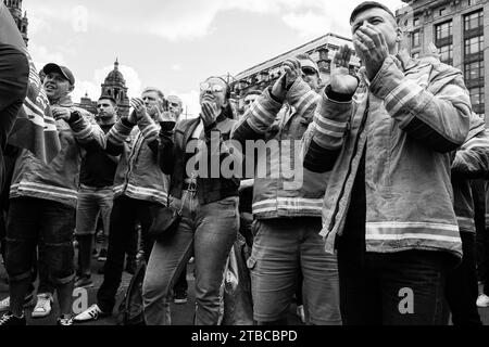 Scottish Fire Brigade Union Rally Glasgow Stock Photo