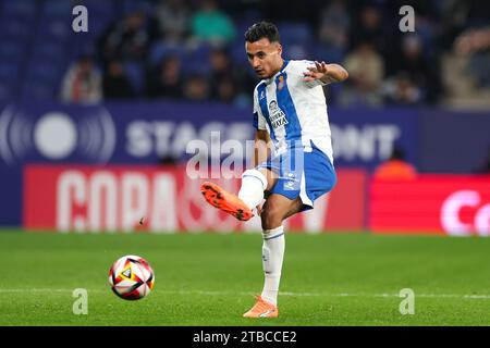 Omar El Hilali of RCD Espanyol during the La Liga EA Sports match between RCD Espanyol and