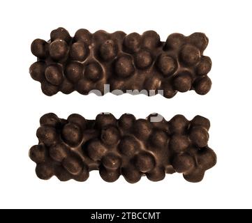 the craft nut chocolate bars, isolated Stock Photo