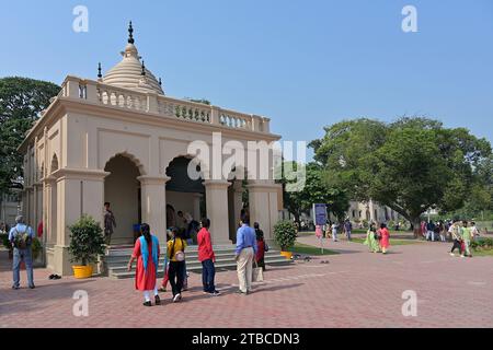 The Sri Ma Sarada Devi Temple, dedicated to Sarada Devi, spiritual consort of Ramakrishna, at Belur Math, HQ of the Ramakrishna Mission, West Bengal Stock Photo