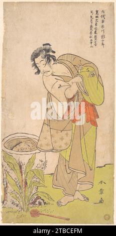 The Kabuki Actor Ichikawa Danjuro V 1914 by Katsukawa Shunsho Stock Photo
