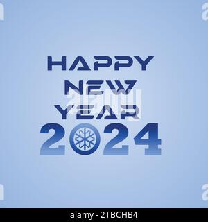 Happy New Year 2024 design in vector file. Stock Vector