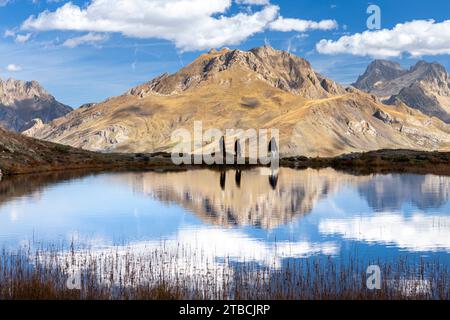 Lake without name near Espelunziecha lake, Formigal, Tena valley, Huesca, Spain Stock Photo