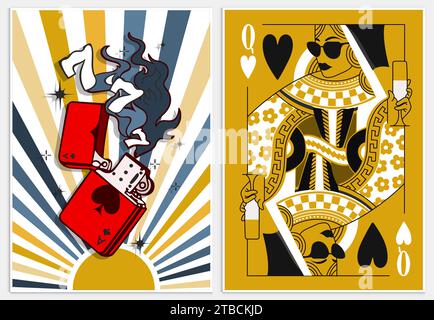 isolated on white background. art poster, Stock Vector