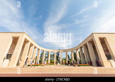 American cementery in Colleville-sur-Mer, Calvados, Basse-Normandie, France Stock Photo