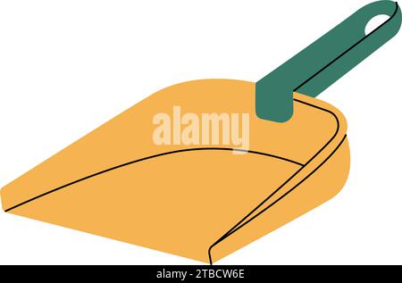 Cleaning scoop. Cleaning service tool. Housekeeping service equipment. Vector illustration. Stock Vector