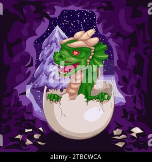 Cute dragon in cave Stock Vector Image & Art - Alamy