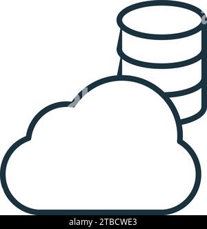 Cloud storage icon. Monochrome simple sign from app development collection. Cloud storage icon for logo, templates, web design and infographics. Stock Vector