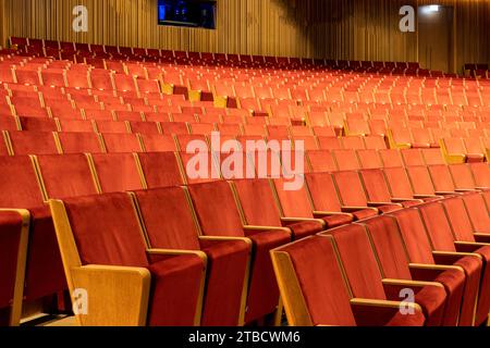 Empty conference cinema hall, interior of a theatre Stock Photo