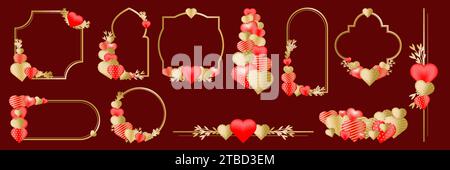 Islamic vector shape of a window or door arch. Ramadan kareem silhouette icon. Love princess mirror. Valentines zen arch Stock Vector