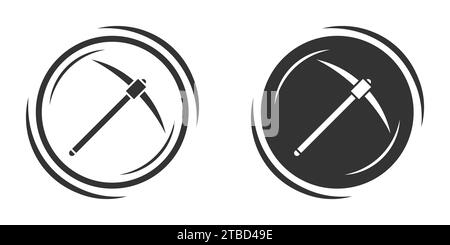 Pickaxe mining tool icon.Pick axe sign. Vector illustration Stock Vector