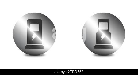 Electric car charging station icon. Vector illustration Stock Vector