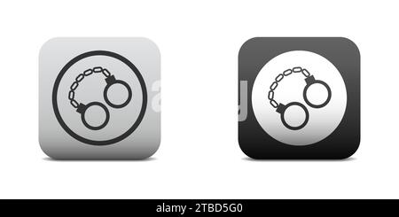 Handcuffs icon. Law and justice symbol. Flat vector illustration Stock Vector