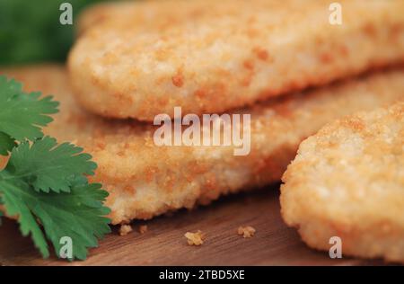 Crispy fish fillet made of Alaska Pollock Stock Photo