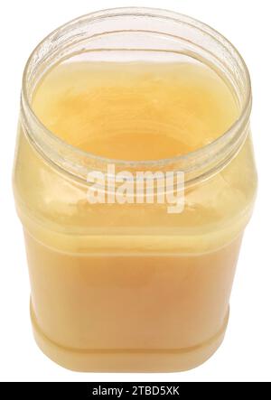 Freshly harvested honey in a jar Stock Photo
