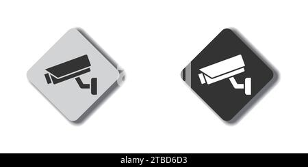 Security camera icon. CCTV symbol. Flat vector illustration Stock Vector