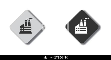 Factory simple icon. Flat vector illustration Stock Vector