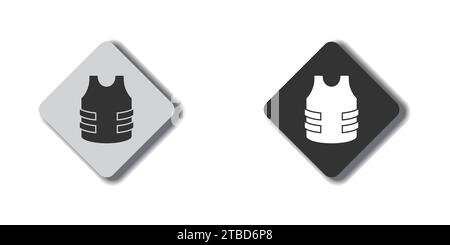 Bulletproof vest icon. Body armor symbol. Vector illustration Stock Vector