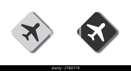 Plane icon. Airplane logo. Flat vector illustration Stock Vector