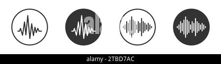 Sound wave icon. Sinusoid icon. Vector illustration Stock Vector
