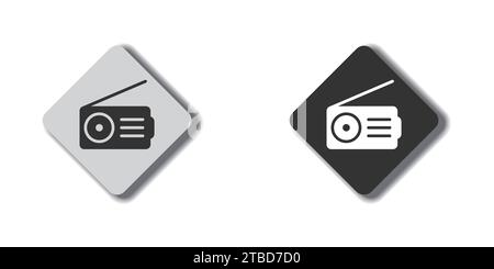 Radio icon. Simple design. Flat vector illustration Stock Vector