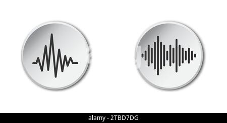 Sound wave icon. Sinusoid icon. Vector illustration Stock Vector