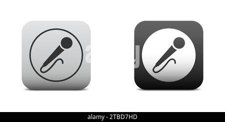 Microphone icon. Flat vector illustration Stock Vector