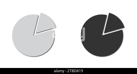Pie chart Icon. Graph symbol. Flat vector illustration Stock Vector