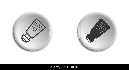 Salt or pepper shaker glyph icon. Vector illustration Stock Vector