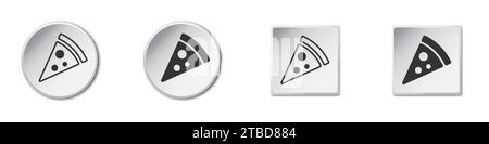 Pizza slice icon. Vector illustration Stock Vector