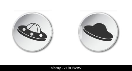 Icon of UFO. Space Aliens. Vector illustration Stock Vector