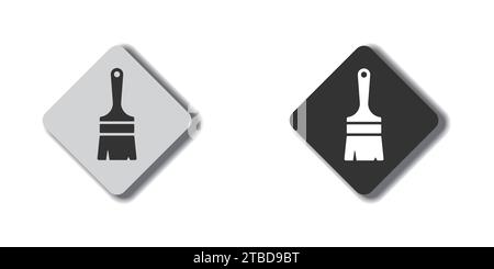Paint brush icon. Flat vector illustration Stock Vector