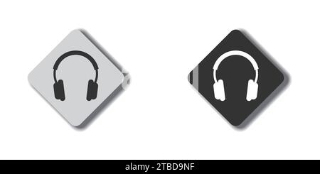Headphones icon. Earphones. Vector illustration Stock Vector