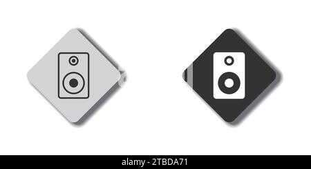 Speaker Icon. Music system symbol. Vector illustration Stock Vector