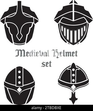 Set of medieval helmets icons Vector Stock Vector Image & Art - Alamy