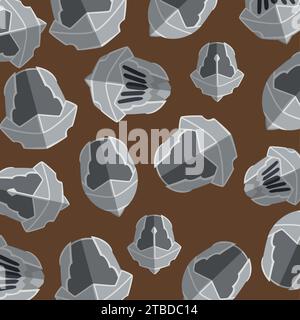 Medieval helmet icons Pattern background Vector Stock Vector