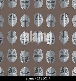 Medieval helmet icons Pattern background Vector Stock Vector