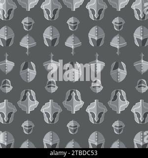 Medieval helmet icons Pattern background Vector Stock Vector