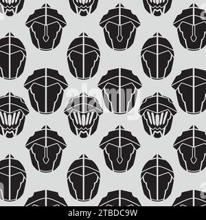 Medieval helmet icons Pattern background Vector Stock Vector