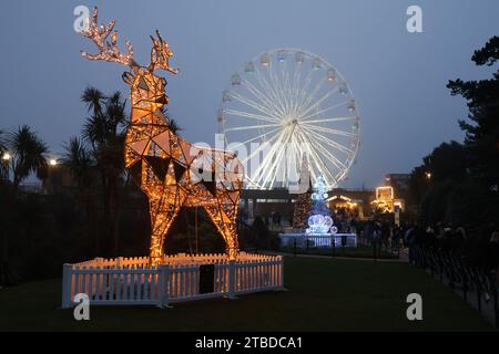 Christmas Lights - Bournemouth Gardens - Dec 2023 Stock Photo