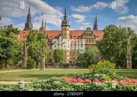 Castle garden, Merseburg Castle, Saxony-Anhalt, Germany Stock Photo