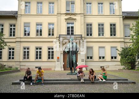 Friedrichsbau, Psychological Institute, Bunsendenkmal, Hauptstrasse, Heidelberg, Baden-Wuerttemberg, Germany Stock Photo